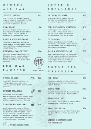 Food Menu at Juki & Co in Cali