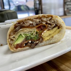 Flour Lightning burrito #Veganuary at Sabor A Vida Cafe & Deli in Vista