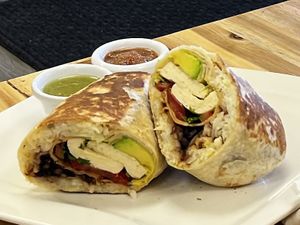 Scrumptious burrito  at Sabor A Vida Cafe & Deli in Vista