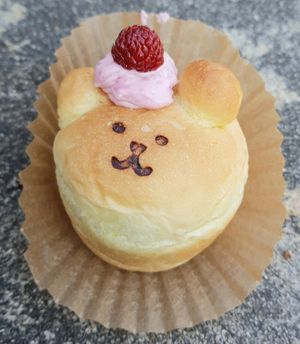 Teddy Brioche with Korean Raspberry filling #Veganuary at Yong Tokki in Seoul