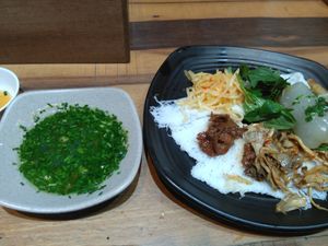banh hoi with sauce at Ẩm Thực Chay BỒ ĐỀ SAO in Nha Trang