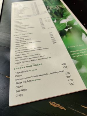 Part of the menu. at café-mats in Karlsruhe