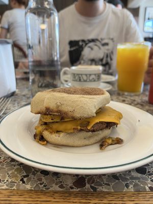 Brekkie burger  at Valentinas in Marrickville