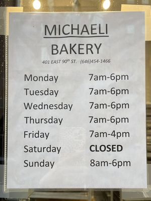 Call to double check the hours  #Veganuary at Michaeli Bakery - Upper East Side in New York City