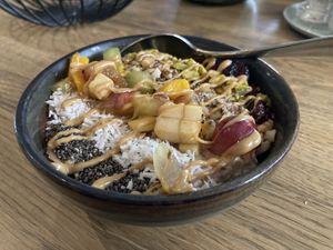 Leckeres Frühstück - Birchermüsli  at Steinhaus1718 - Hotel in Budingen