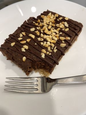 Vegan chocolate and chickpea square  at Forno Brisa in Bologna