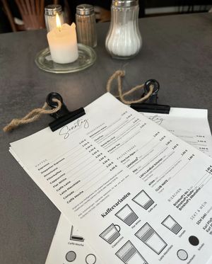 Speise- und Getränkekarte  at Café Sonntag in Dortmund