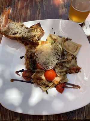 Raviolis Véganes  at Korrigane Brasserie Artisanale in Quebec