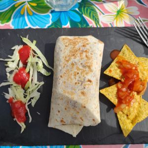 Burrito santo ,Vaquero santo at El Frijolito in Sevilla