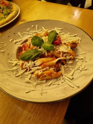Arrabiata pasta at Pinokio Pizzeria in Zakopane
