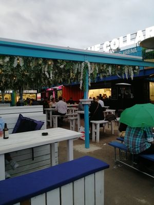 Seating area at The Taco Tree - Food Stand in Reading