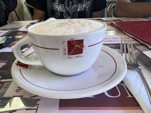 Soy cappuccino   at La Route Des Vins Val Quirico in Santeagueda