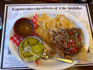 Plantaardige pannenkoek rendang 🤩  at D' Olle Smidse in Midwolda