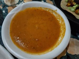 Gazpacho, interesting spice. at Corella in Braddon