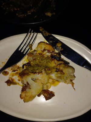 Cauliflower dish with really good spices at Corella in Braddon