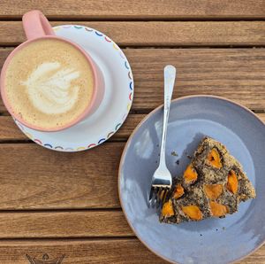 Poppy seed cake and Chai. at Skautský Institut v Rybárně in Prague