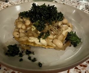 Vegan Eggplant Tostada  at La Cabana in South Fremantle