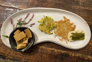 Set of jeons!  at Kkot Bape Pida - 꽃 밥에 피다 A Flower Blossom on the Rice in Seoul