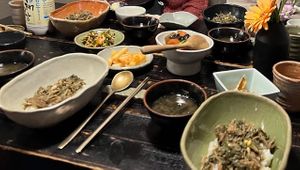 part of vegan course menu at Kkot Bape Pida - 꽃 밥에 피다 A Flower Blossom on the Rice in Seoul