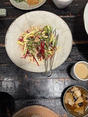 part of vegan course menu at Kkot Bape Pida - 꽃 밥에 피다 A Flower Blossom on the Rice in Seoul