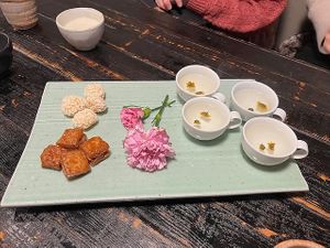 part of vegan course menu at Kkot Bape Pida - 꽃 밥에 피다 A Flower Blossom on the Rice in Seoul