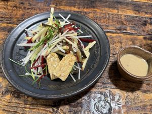 Cold salad  at Kkot Bape Pida - 꽃 밥에 피다 A Flower Blossom on the Rice in Seoul