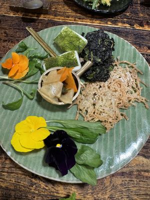 3 types of pancakees  at Kkot Bape Pida - 꽃 밥에 피다 A Flower Blossom on the Rice in Seoul