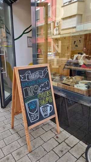 Front street sign at OUNI - Dudelange in Luxembourg City