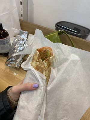 Vegan falafel  at Tigris & Eufraat in Amsterdam