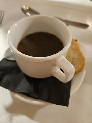 Miso ans wild mushroom soup at The Blue Anchor in Feering