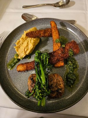 Carrot schnitzel at The Blue Anchor in Feering