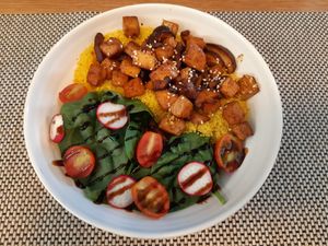 Tofu bowl at Terrassa in Amarante