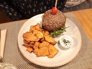 Vegan burguer at Terrassa in Amarante