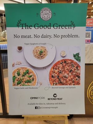 Vegan options at Pizza Express in Metro Manila