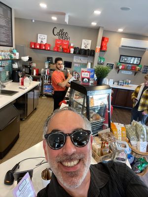 Here comes my oat milk cortado!   at Koupa Espresso Bar in Haddon Township