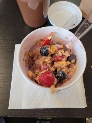 Vegan Yogurt Parfait at Shelf Indulgence Used Book Cafe in Sarasota