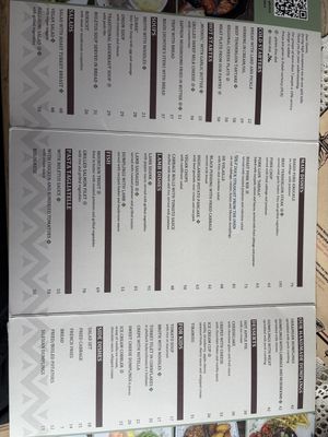 Menu as of October 2025  at Karczma Sabała in Zakopane