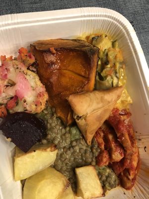 Samosa lentils chickpea etc  at Alhambra in Milan