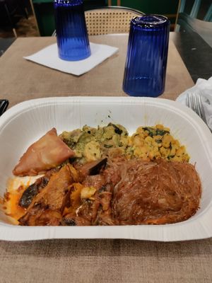 Choose from various different options to fill up your plate at Alhambra in Milan