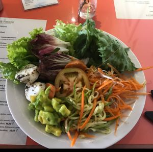 Salad at Maha Mantra in Sao Paulo