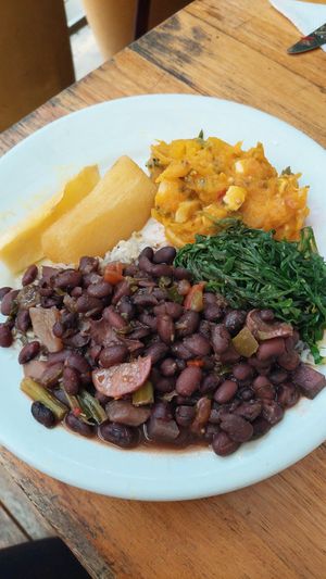 Options from the buffet at Maha Mantra in Sao Paulo