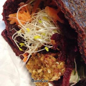 falafel wrap at Rawmbas in Nanaimo