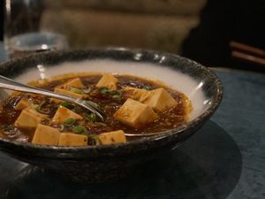 Mala spicy tofu  at Mimi Mei Fair in London