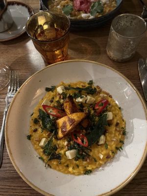 Risotto with vegan blue cheese😄 at Bear Inn in Cirencester