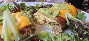 Inside the awesome Vegan Breakfast Burrito - delicious! at Epic Egg in Cheyenne