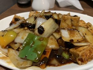 Tofu black bean sauce   at Peking Garden in Stockton-on-tees