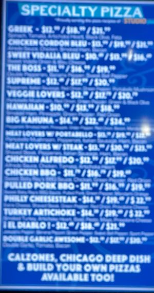 Menu  at Studio Pizza in Hancock