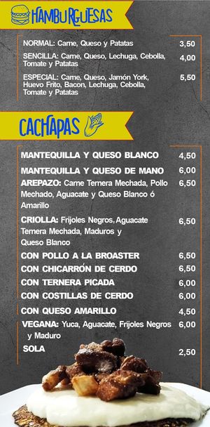 Menu (September 2022) at El Arepazo in Sevilla