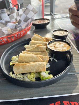Flautas with vegan quesoadillas  at Torque Grill & Cantina in Burleson