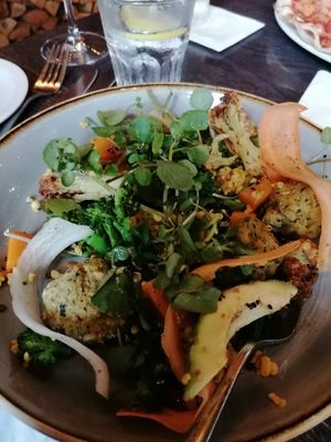 Nourish bowl missing several ingredients at The Bell in Broughton